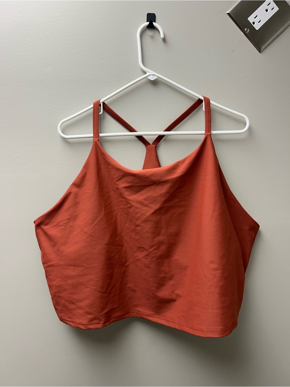 Old Navy Active Powersoft Burnt Orange Cropped Workout Top